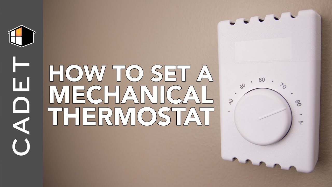 How To Set A Knob Style Thermostat Cadet Heat Youtube