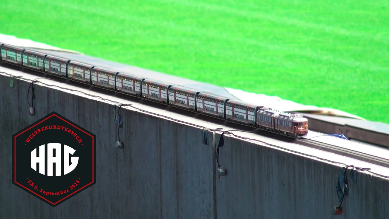 HAG Weltrekordversuch mit 4-motoriger Ae 8/8 in der Swissporarena Luzern