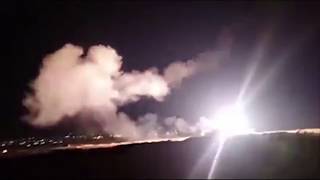 Raw Israeli Fighter Jets Attack Islamic Iran Targets In Syria Near Damascus December 25 2018