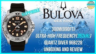 Fantastic Budget Diver! | Bulova Sea King 300m UHF 262kHz Quartz Diver 96B228 Unbox & Review