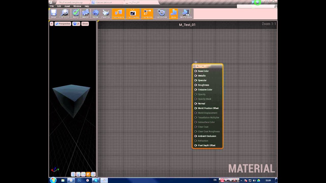 [Ue4] Material Course - Interface material editor - YouTube