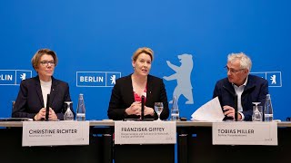 Senatspressekonferenz am 2. Juli 2024 mit Senatorin Franziska Giffey