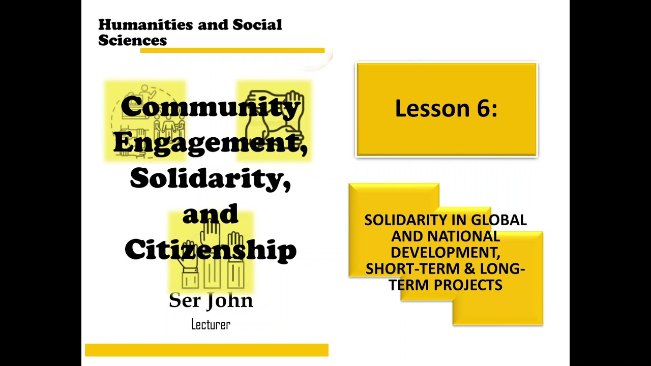 CESC Lesson 6 Solidarity in Global and National Development