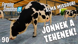 Farming Simulator 22 LIVE #90 - JÖNNEK A TEHENEK! Alma Missouri #10