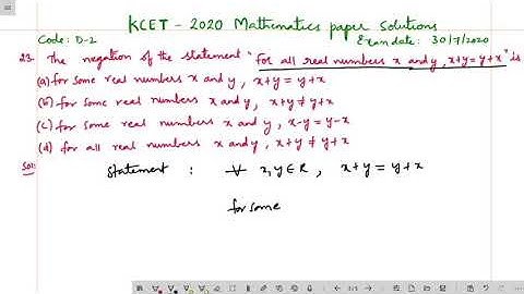 The negation of the statement for all real numbers x and y x+y=y+x is