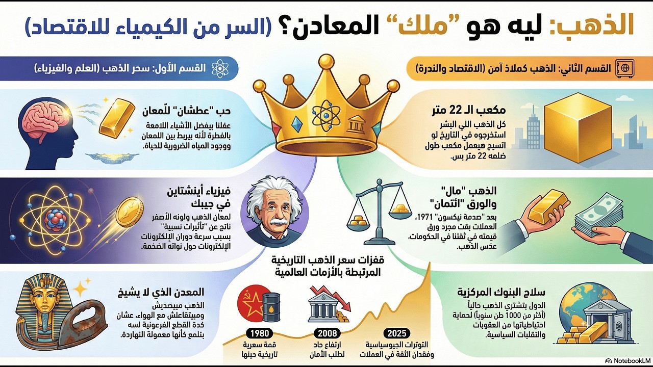 قصة | الذهب : لماذا لا يصدأ الذهب أبدًا؟ لغز المعدن الأبدي.