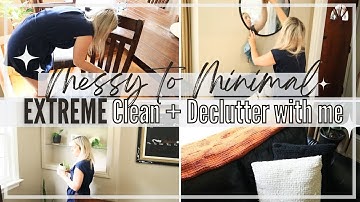 NEW MESSY TO MINIMAL! RESET ROUTINE: Clean + Declutter + Minimize with me 2023 | MOTIVATION