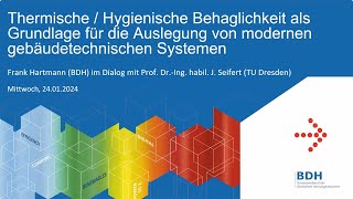 Webinar – Thermische Behaglichkeit und Energieeffizienz