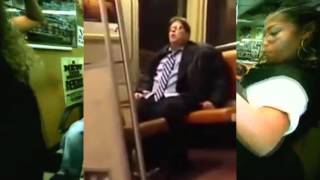 Drunk Guy on Train singing Get Low Remix Resimi