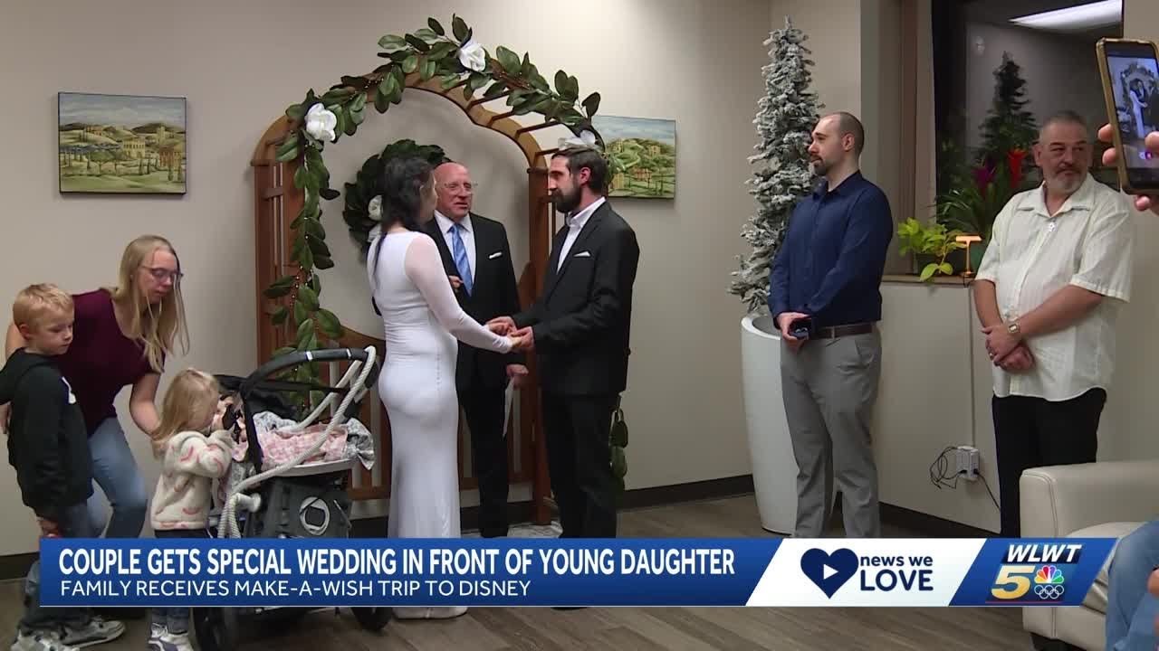 Daughter's wish comes true as couple gets special wedding, trip to Disney