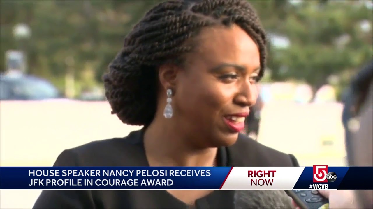 newspaper mockup Pelosi receives JFK Profile in Courage Award