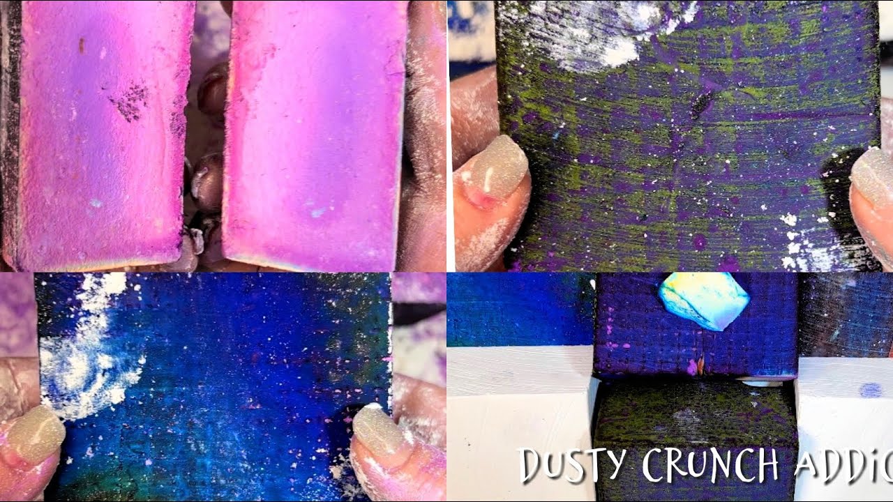Relaxing ASMR 🎧* Vibrant * dyed* gym chalk* oddly satisfying * sleep ...