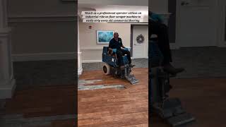 Effortless Flooring Removal: Heavy-Duty Ride-On Floor Scraper in Action