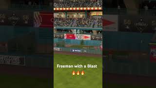 Freeman with his first homerun 🔥‼️#mlbtheshow #baseball #gaming #fypシ゚viral
