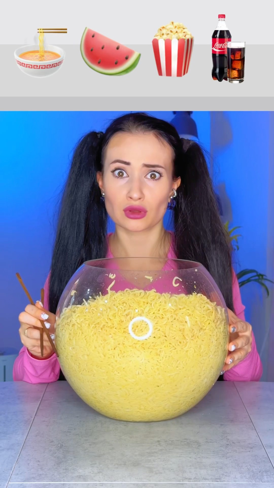 From Small To Giant Noodles VS Watermelon VS Popcorn VS Cola