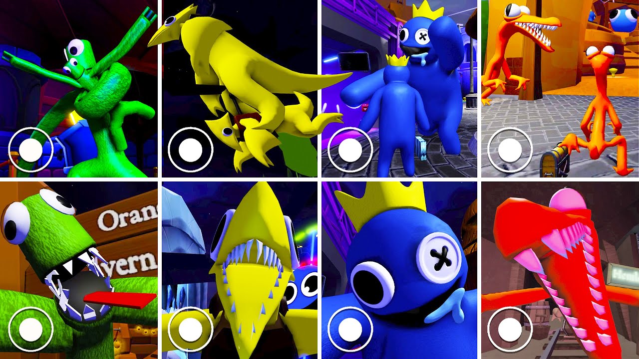 ORANGE BLUE YELLOW GREEN  GOT CAUGHT in RAINBOW FRIENDS. Chapter 2 #rainbowfriends #roblox