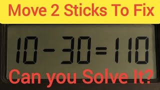 99% FAIL! ❌ Can You Move 2 Sticks To Fix This Equation? 🧮