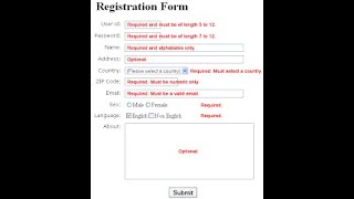 JS FORM BUILD WITH VALIDATIONS Part 1