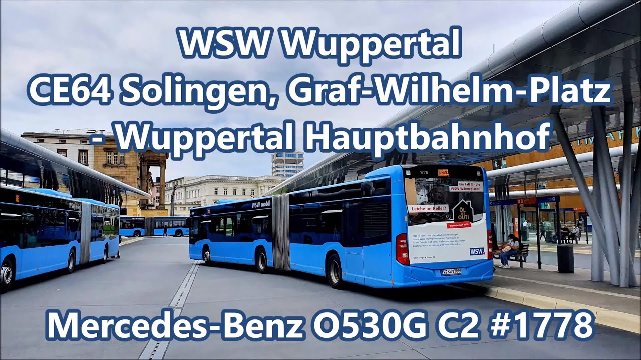 WSW Wuppertal - Linie CE64, Mercedes-Benz O530G C2 #1778