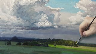 Живопись маслом: передаю объём облака | Oil painting: transmit cloud volume