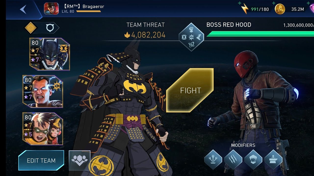 INJ2M - "H7" Dawn of Apokolips  "DOA" - Boss Red Hood 1shot.