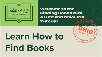 Finding Book with ALICE and OhioLINK