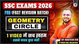 GEOMETRY (CIRCLE) ONE SHOT | SSC MATHS FRB SERIES 2026 | BY BHUTESH SIR | PARMAR SSC