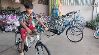 Test Riding a Japanese White MTB Bicycle 2025 | Kid's First Ride on a Japanese White MTB Bicycle.