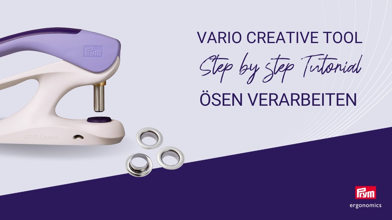  Prym Vario Creative Snaps, Rivets, & Eyelets Fastener Tool,  Alabaster White/Dark Violet/Lavender