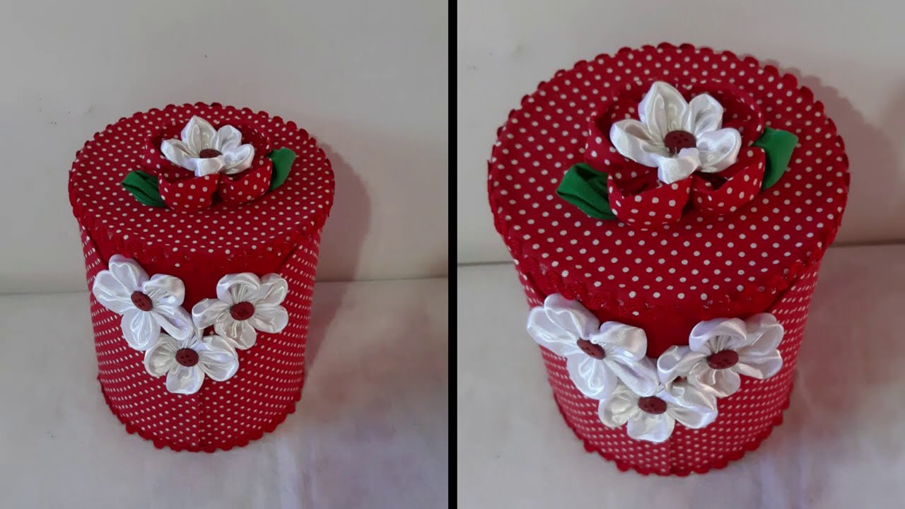 Ideias com latas e fuxico