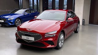 2024 GENESIS G70 2.5T &#39;Blazing Red / Obsidian Black&#39; Walkaround Review (4K)