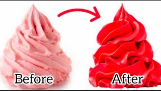 How to Make Dark Red Colour Whipping Cream / Bright Red Colour Icing / Red whipping Cream Hacks