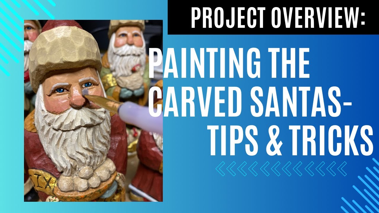 Time to Paint The Carved Santa's - YouTube