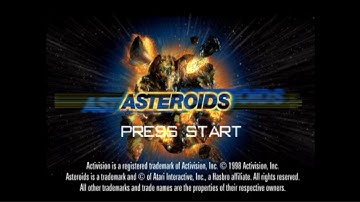 Asteroids - Sony PlayStation - Intro & Title Screen