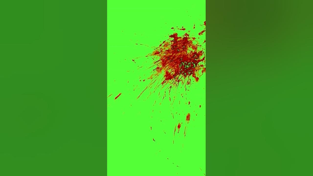 Blood Splatter chroma Key HD