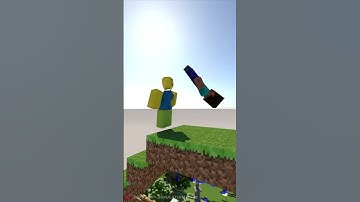 Minecraft Steve is obsessed with the Roblox Noob 🤪