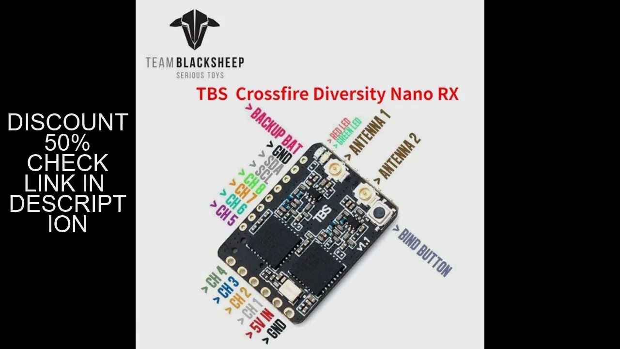 Original TBS Team BlackSheep Crossfire Diversity Nano 915/868Mhz Receiver RX CRSF Long Range FPV Dro