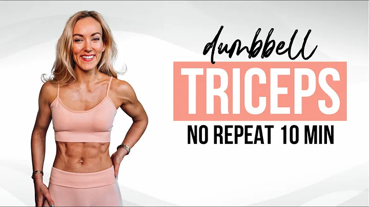 10 Min Triceps Workout with Dumbbells at Home | No...