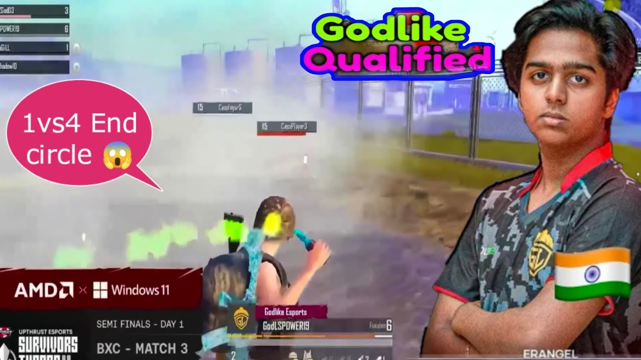 jonathan shocked 😲 SPower 1v4 End Circle | GodLike qualified 🇮🇳