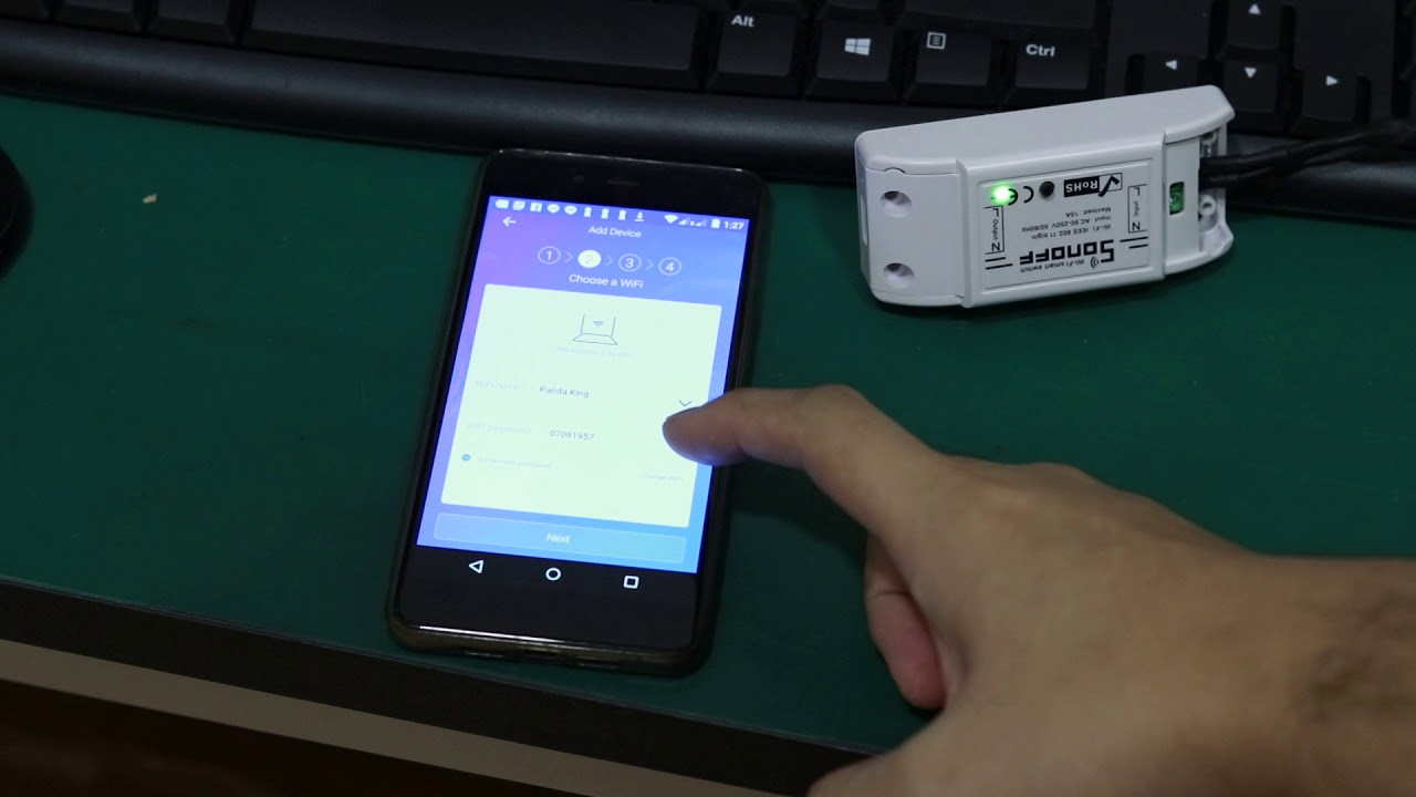 Setup Sonoff Basic using Android/iOS - YouTube