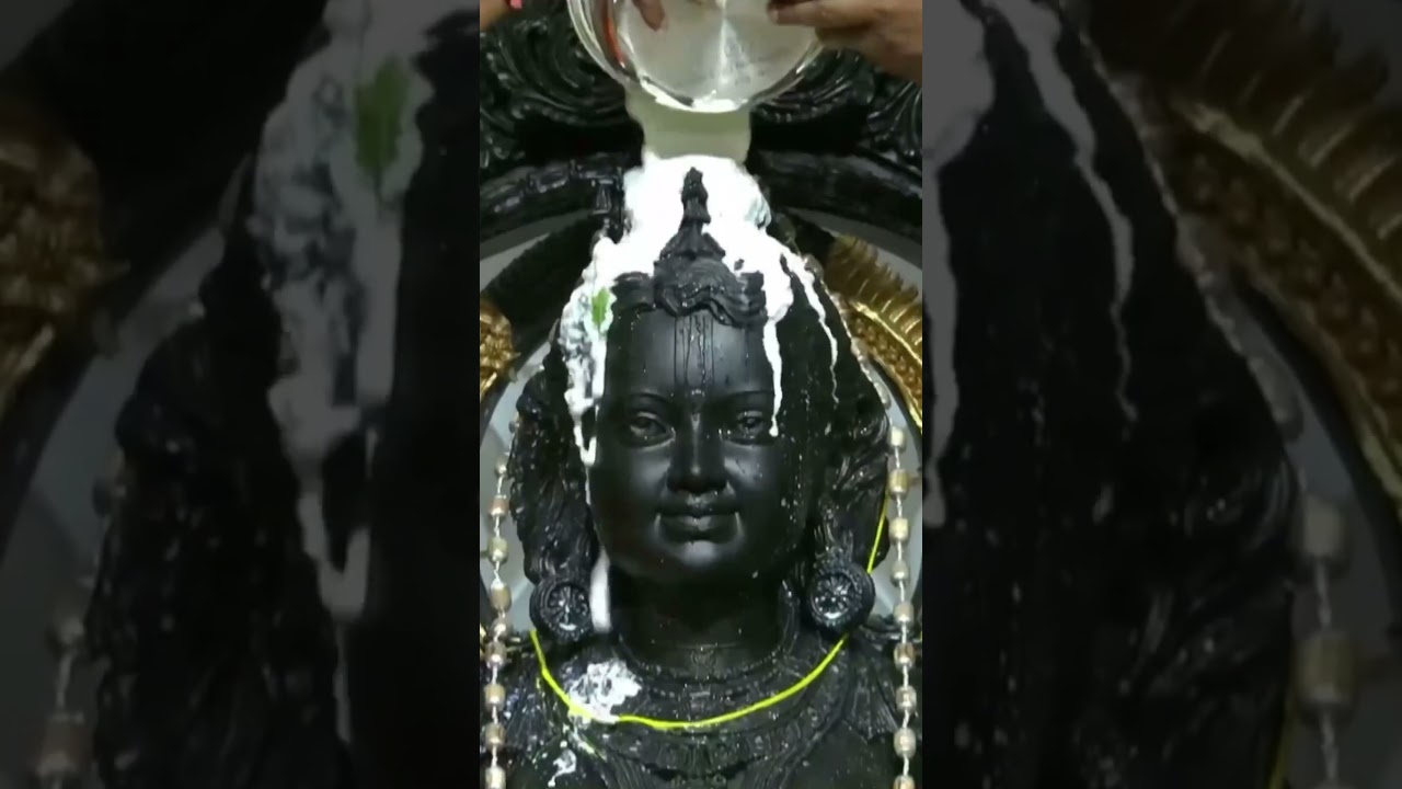 Ram Lala First Abhishek 🚩 Happy Ram Navami