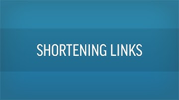 How To Shorten A URL / Link