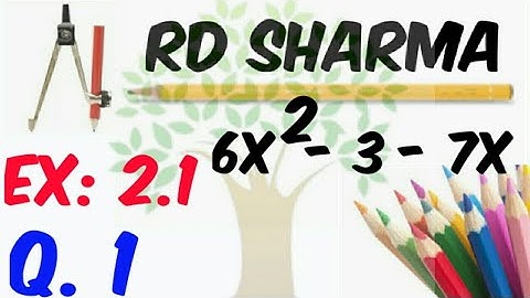 Polynomials Ex 2.1, Q - 1, Maths CBSE Class 10th R D Sharma.