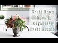 CRAFT ROOM OFFICE CLEAN & DECORATE WITH ME! {Bored or Bananas DIY} Ikea Hauga + L Shaped Desk