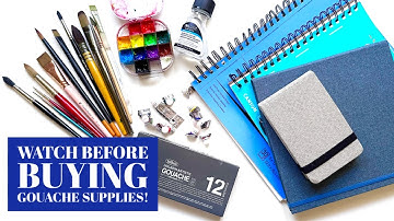 What gouache painting supplies to get as a beginner? Here are my favorites!
