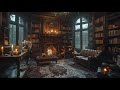 Gothic Study by the Fire | 2 Hours Cathedral Piano &amp; Rain for Deep Sleep [No Ads]