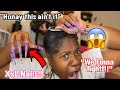 Doing My NaPpy hair With Extra LONG Nails!*HILARIOUS*