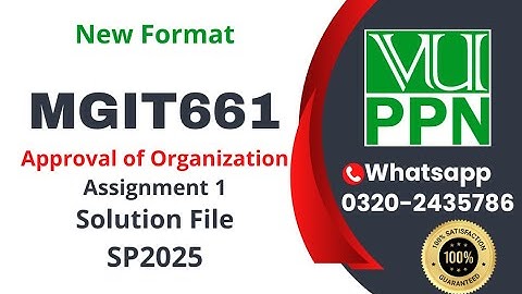MGIT661 Assignment 1 solution 2025 New Format New Policy #vu #mgit661 #bbit
