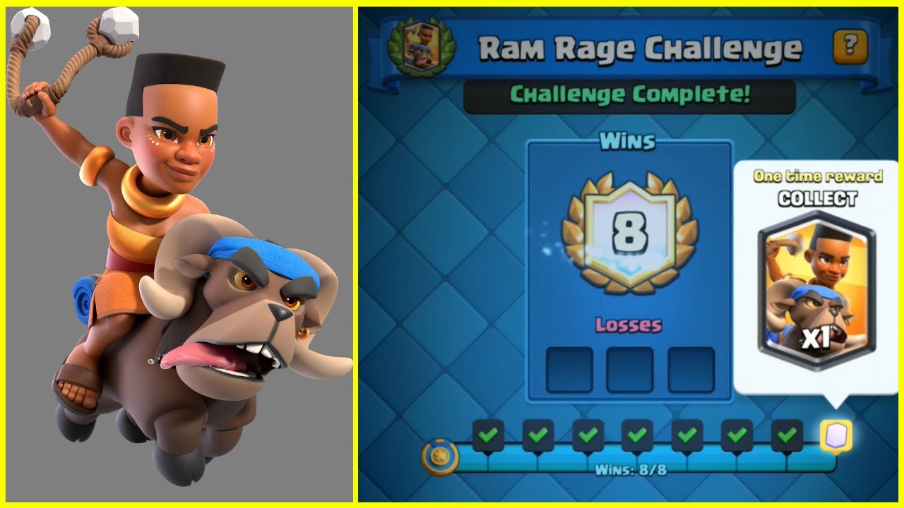 BEST DECK for RAM RAGE CHALLENGE | EASY 8-0 WIN RAGE RAM CHALLENGE ...