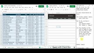 Query and Check Box